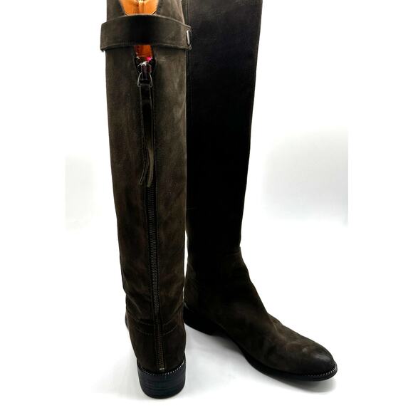 Franco Sarto Brindley tall Suede dark brown size 10 riding boot - Picture 2 of 6